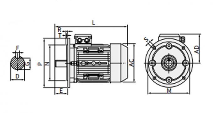 業務用 0.09kw 1500rpm コンデンサ始動非同期誘導電動機 B5 防水 220V AC電圧 60Hz 単相 コーヒー 9