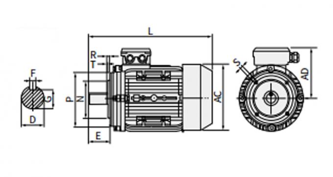 業務用 0.09kw 1500rpm コンデンサ始動非同期誘導電動機 B5 防水 220V AC電圧 60Hz 単相 コーヒー 10